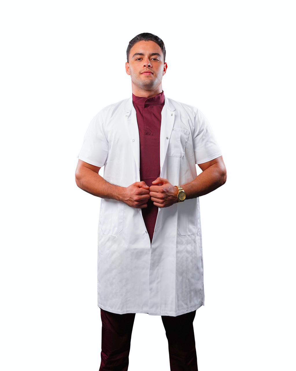 Blouse demi manches col officier - Homme