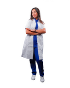 Blouse demi manches col officier - Femme